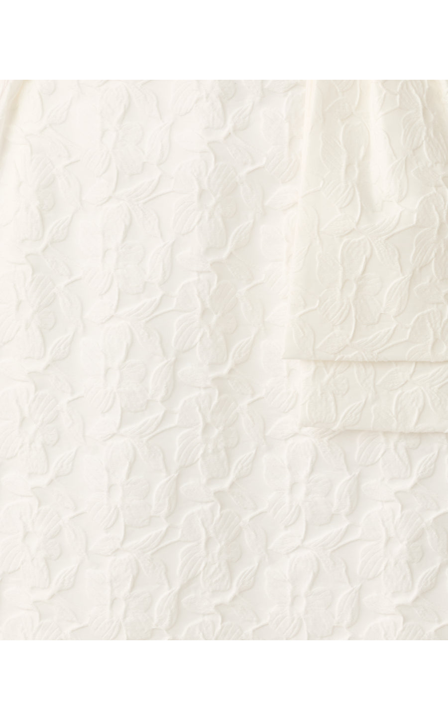 AMRA DRESS, RESORT WHITE FLORAL JACQUARD