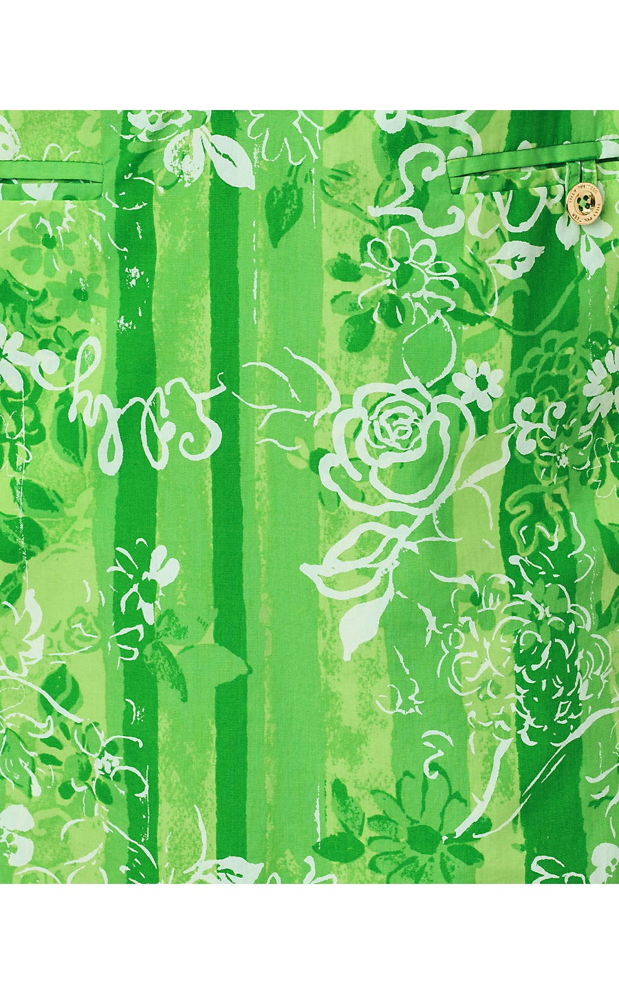 ZORELLA SHIFT, JACKFRUIT GREEN ROSEYS PETALS OVERLAY