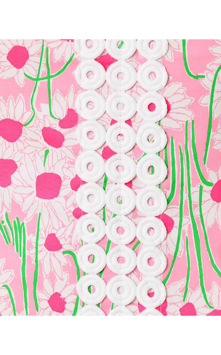 DELORES SLEEVELESS ROMPER, CONCH SHELL PINK SUNNY DAISIES