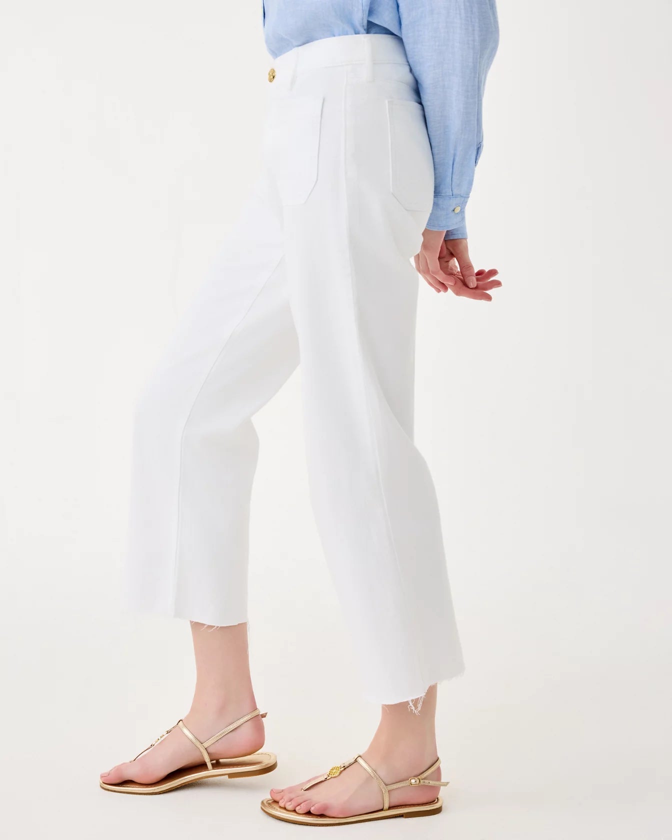 HARLEEN HIGH RISE CROP JEAN, RESORT WHITE S26