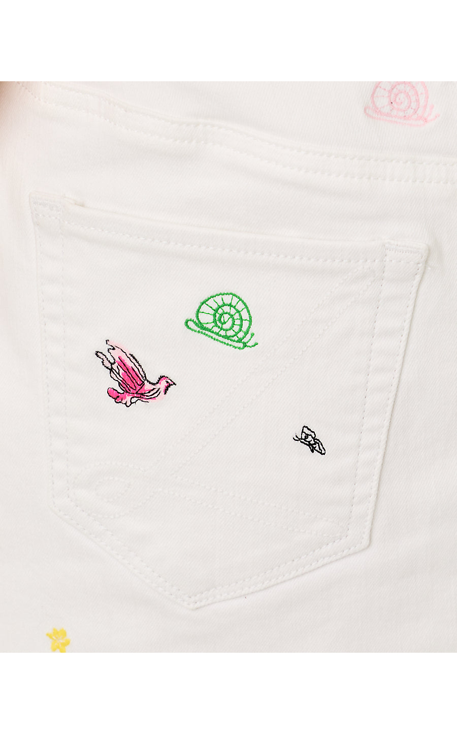 BREWYNN DENIM SKIRTALL, MULTI THROWBACK DISNEY EMBROIDERY