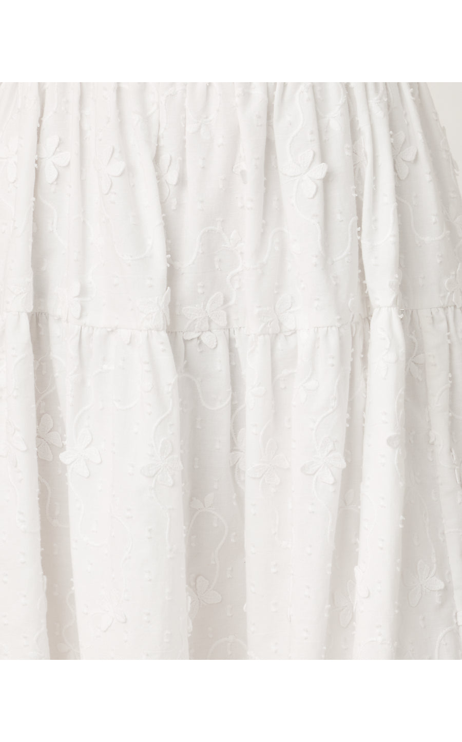 BENNET DRESS, RESORT WHITE MONARCH EMBROIDERED COTTON SWISS DOT