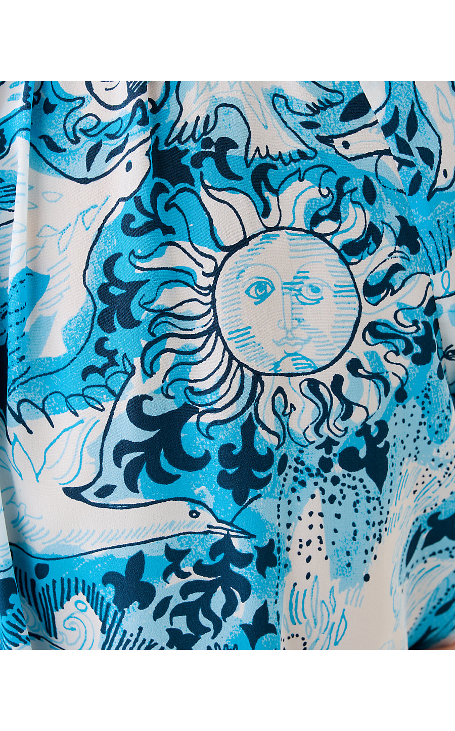 ELSA TOP, BELLEVUE BLUE LILLY GULLS