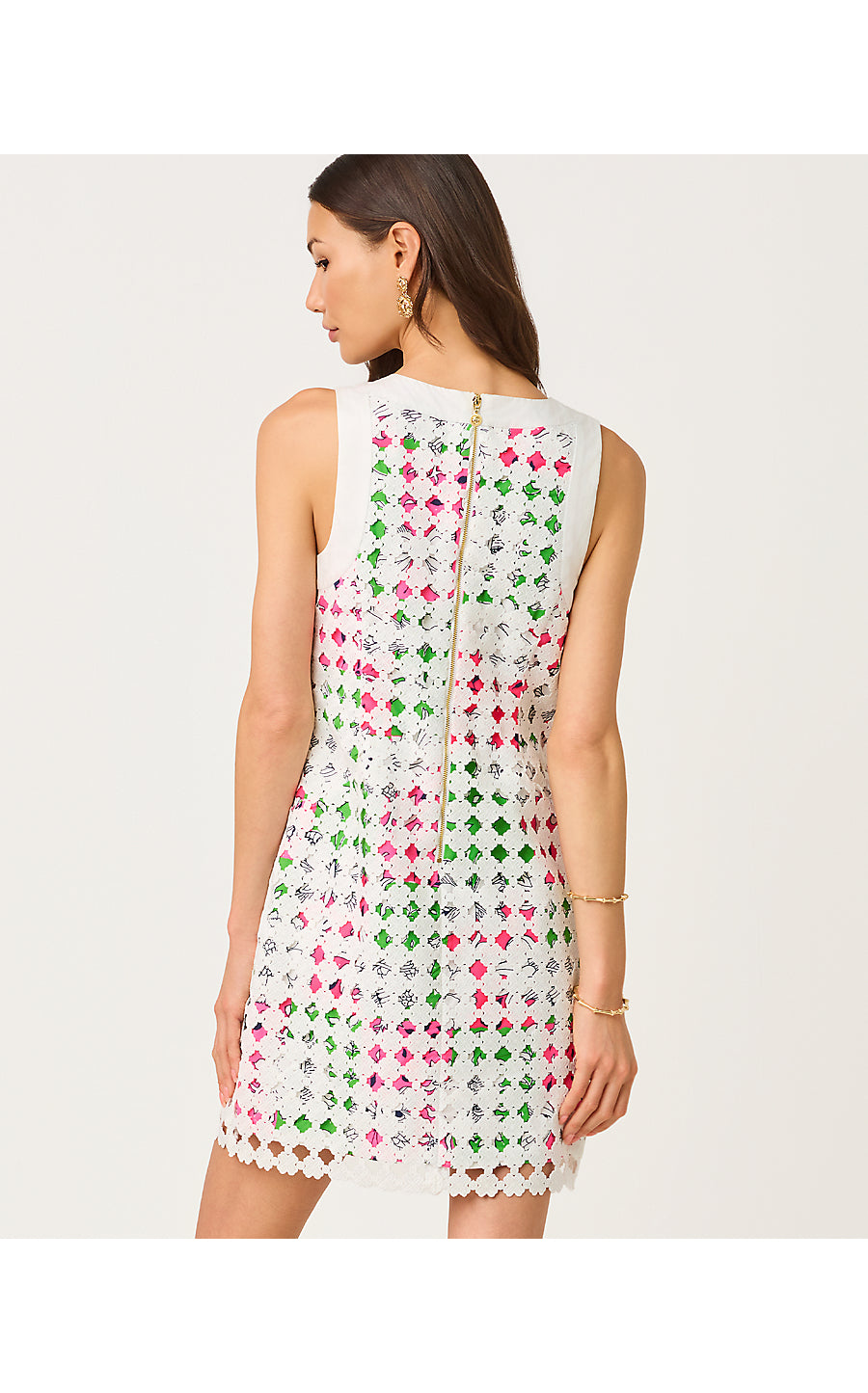 LYDON LACE SHIFT, CHERRY BLOSSOM PINK CHICKEN CHECK