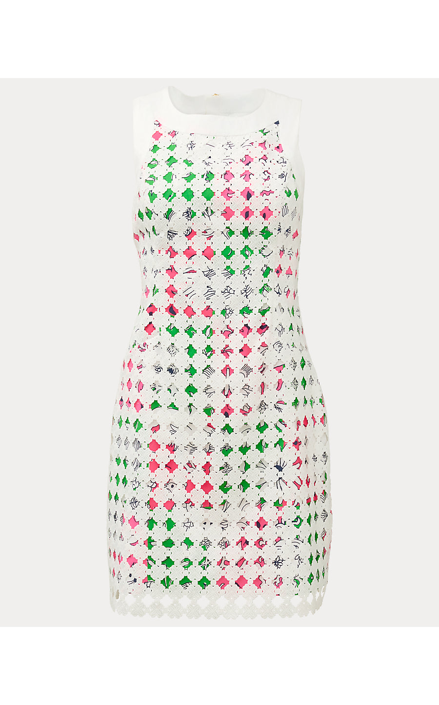 LYDON LACE SHIFT, CHERRY BLOSSOM PINK CHICKEN CHECK