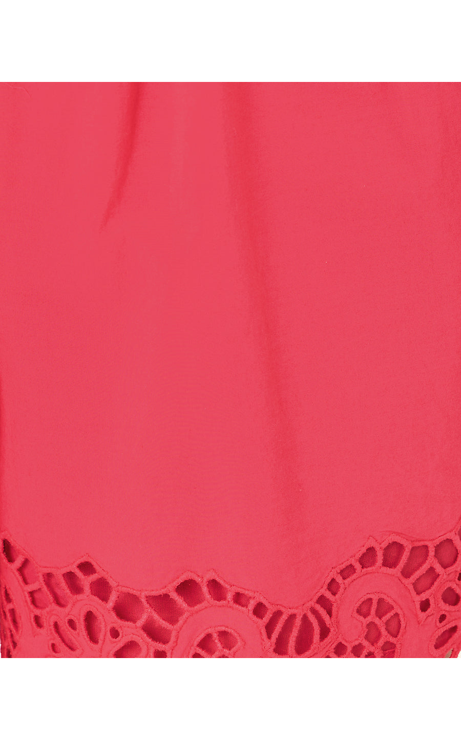 KILAH EYELET SHORT, PARADISE PUNCH MEDALLION PETALS SCALLOP EDGE CAMBRIC