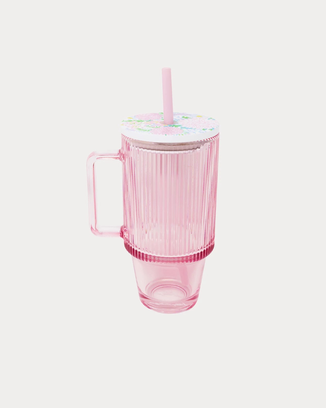 Glass Tumbler with Straw, Lilly Garden Home