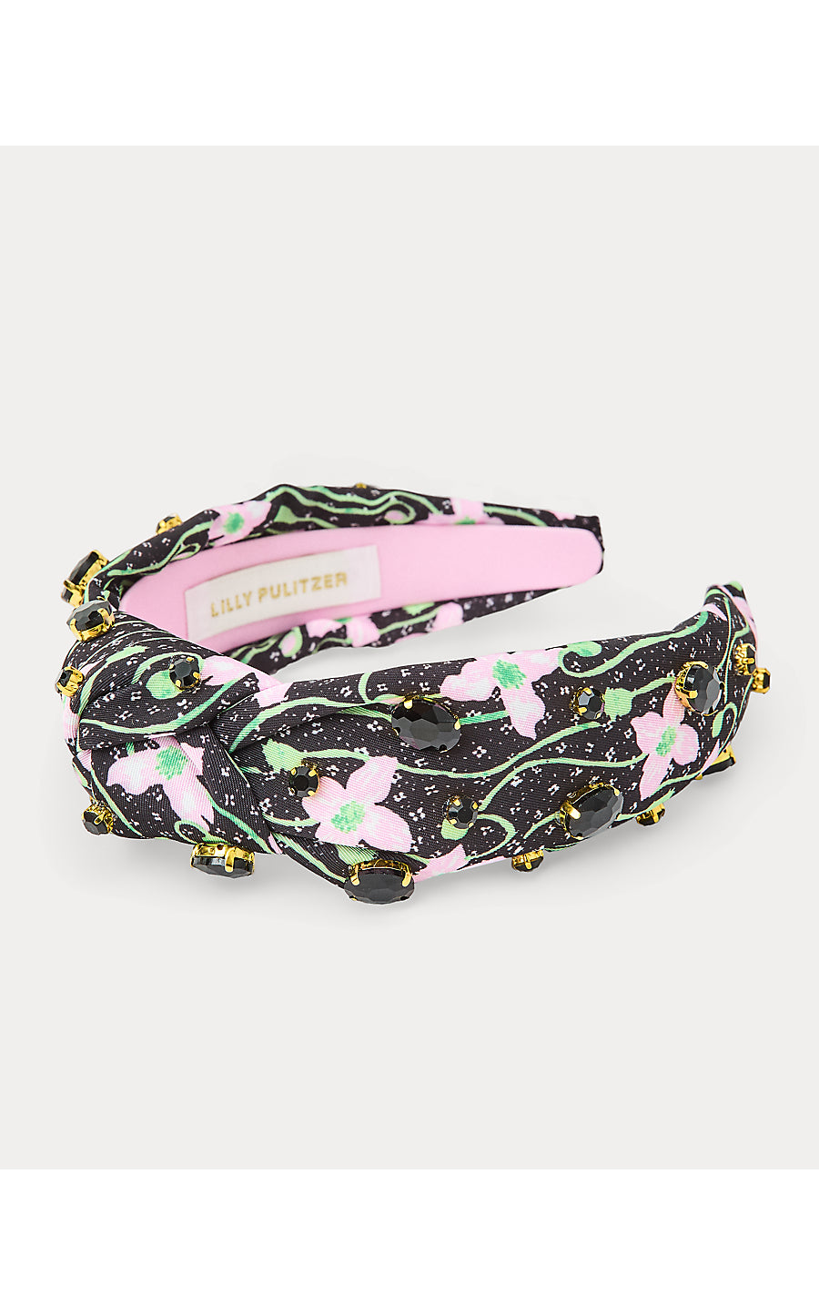 Embellished Slim Knot Headband, Blushing Blooms