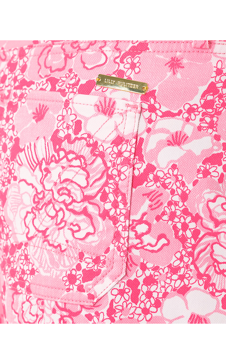 HARLEEN HIGH RISE SHORT, CONCH SHELL PINK BURST OF JOY