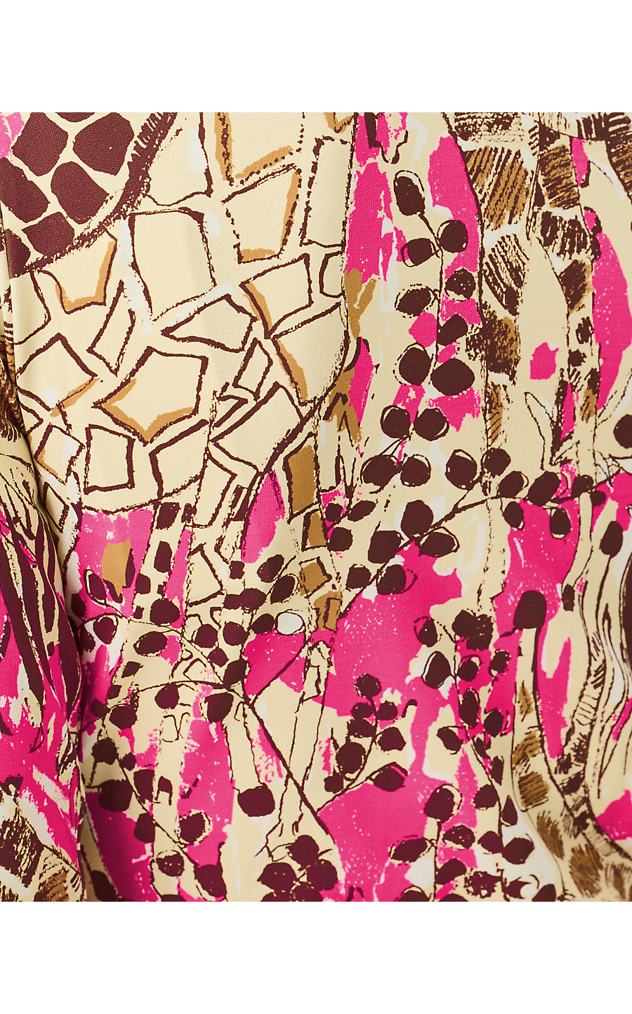 SHORT SERALINA UPF 50+ DRESS, PINK ASTER SKETCHING ON SAFARI ENGINEERED CHILLYLILLY