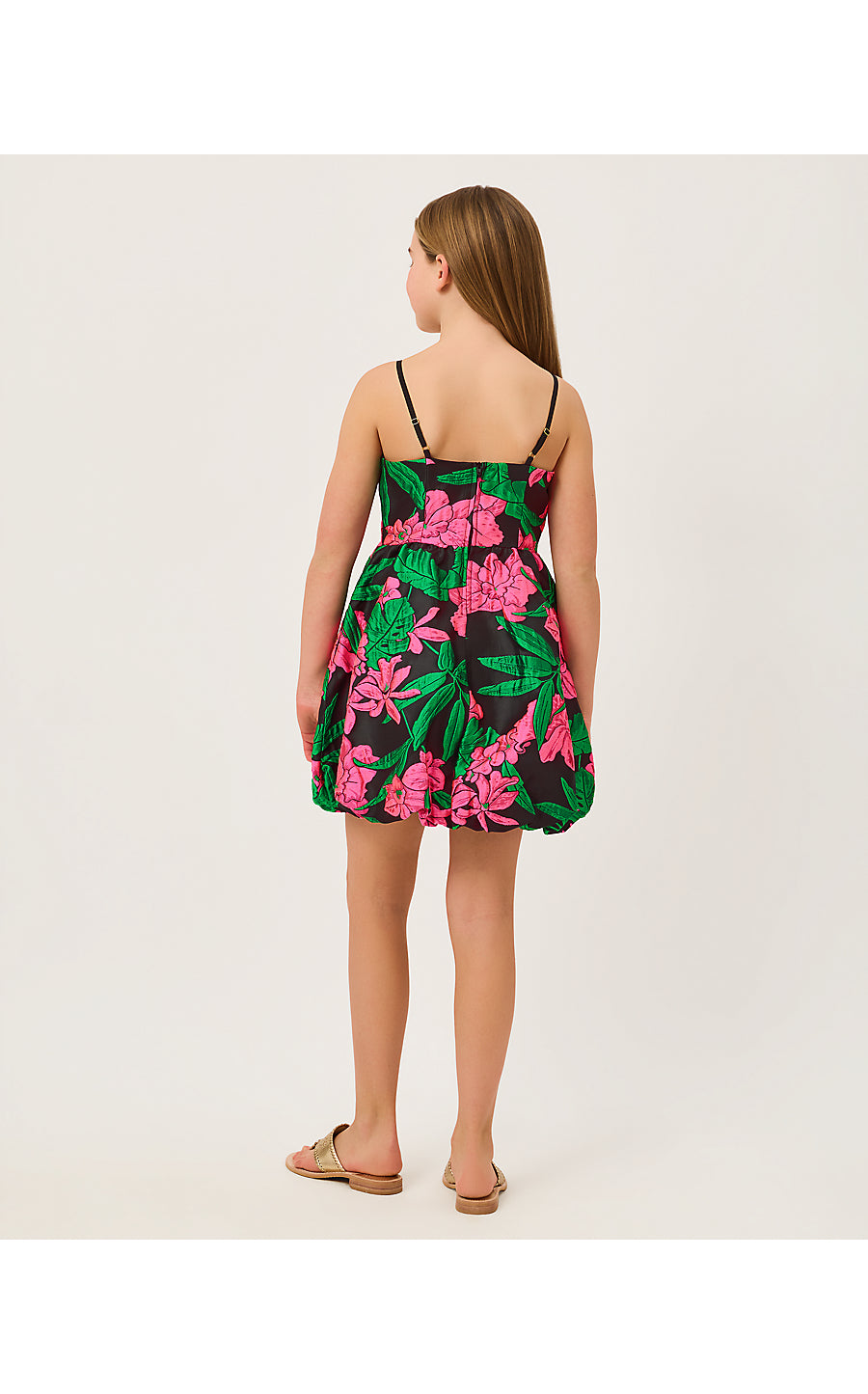 MINI BOWMAN DRESS, NOIR JUNGLE BOUQUET JACQUARD