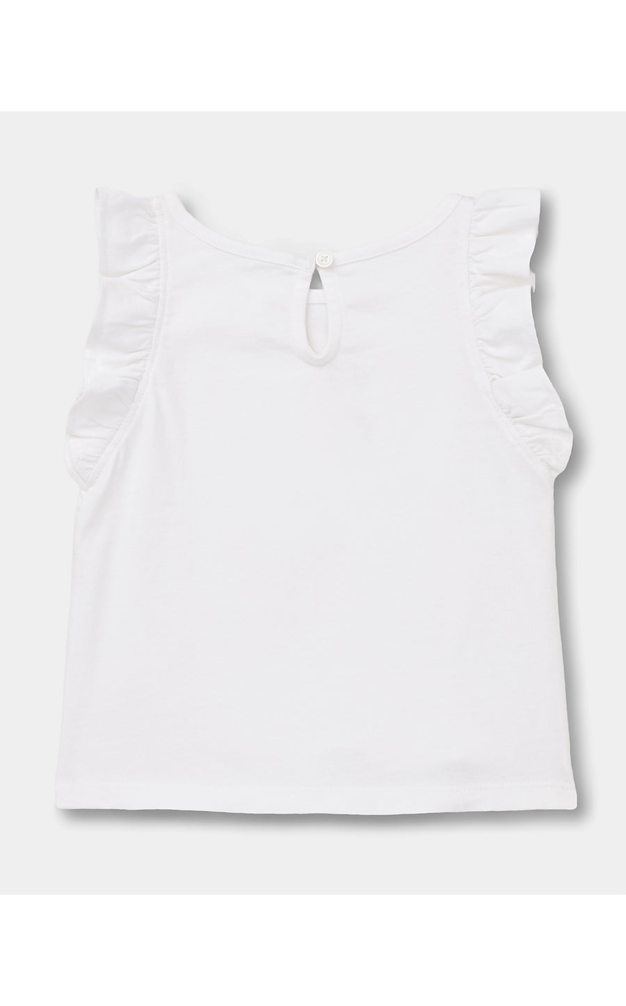 CHICKIE RUFFLE TOP, MULTI ON PARADE GRAPHIC