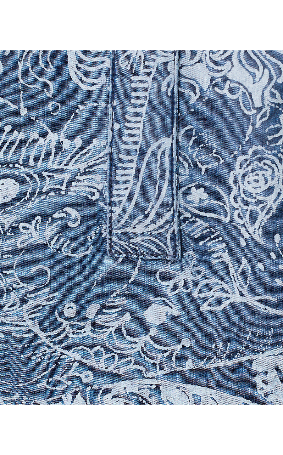 MIALEIGH TOP, INDIGO ALL DAY CHAMBRAY PAISLEY PARADE PIGMENT