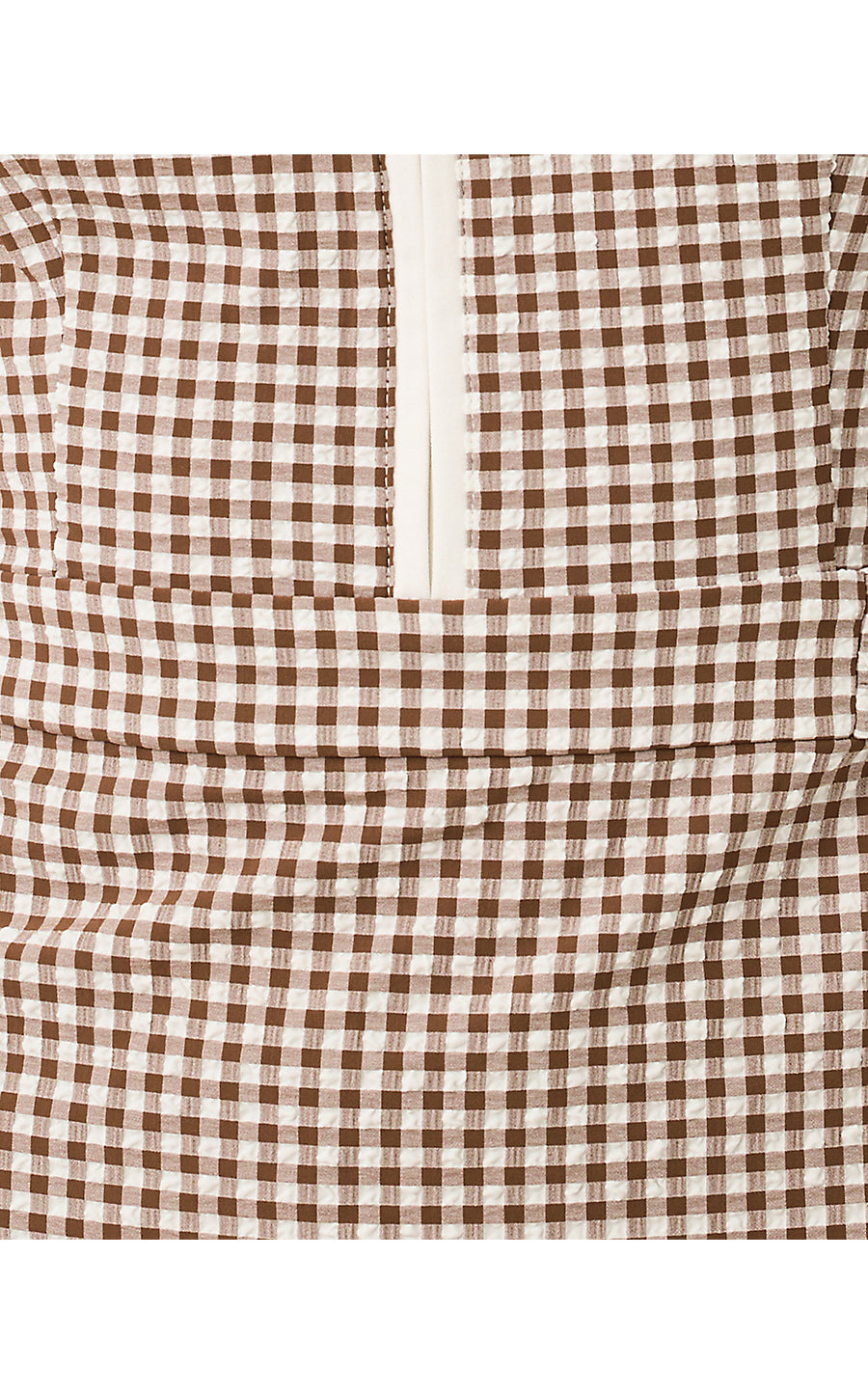 KATHY SHORT SLEEVE TIE DRESS, COCO BEACH MINI PERFORMANCE GINGHAM