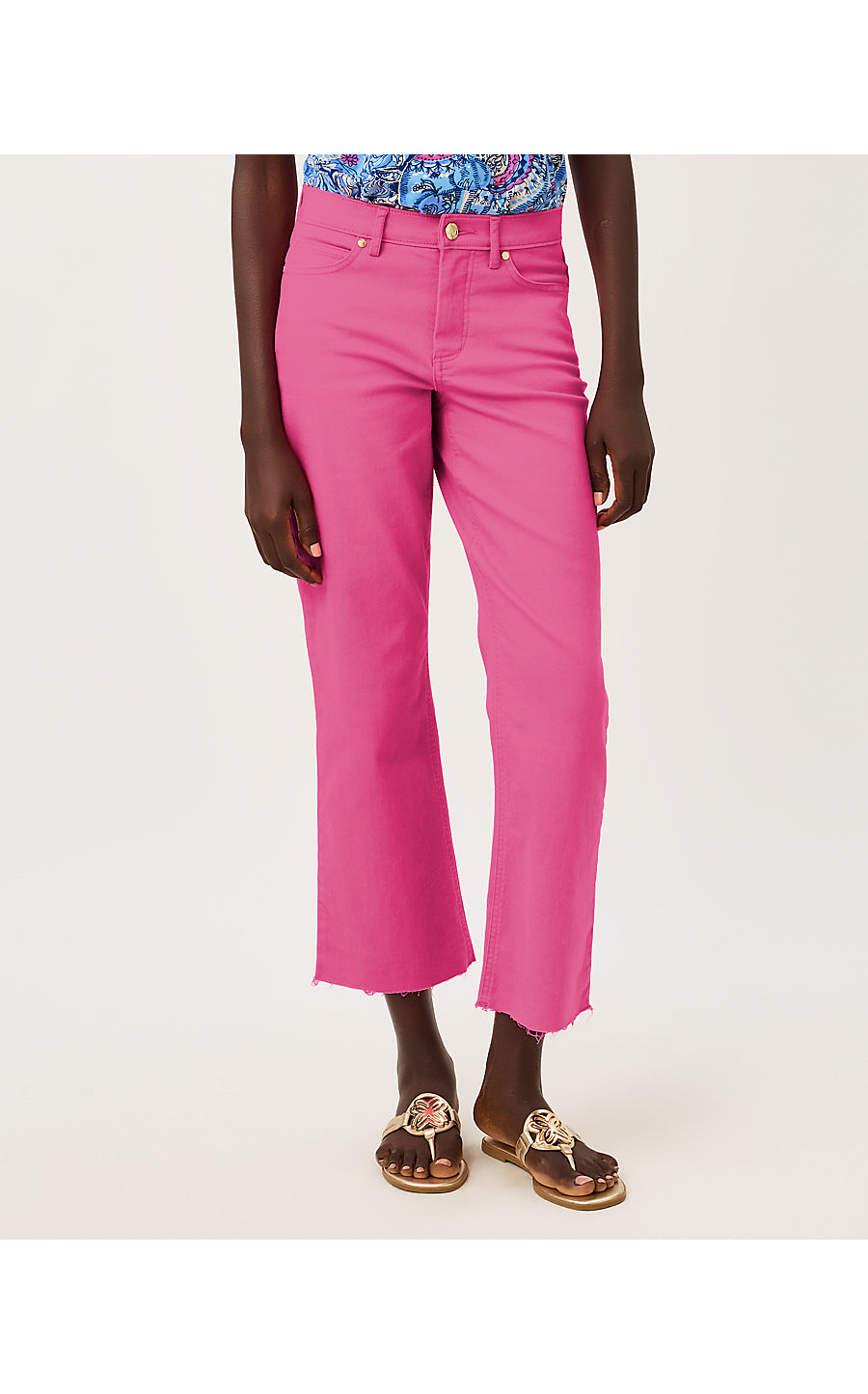 LINDESSA HIGH RISE CROP JEAN, PINK ASTER