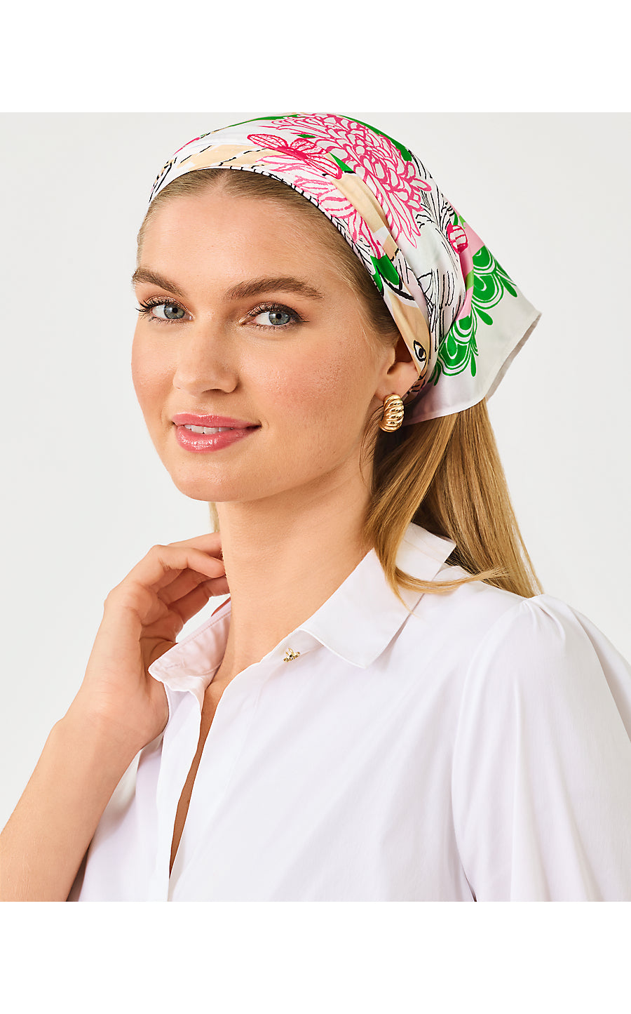 POINCIANA SILK SCARF, MULTI NINE LIVES SOCIETY ENGINEERED SCARF