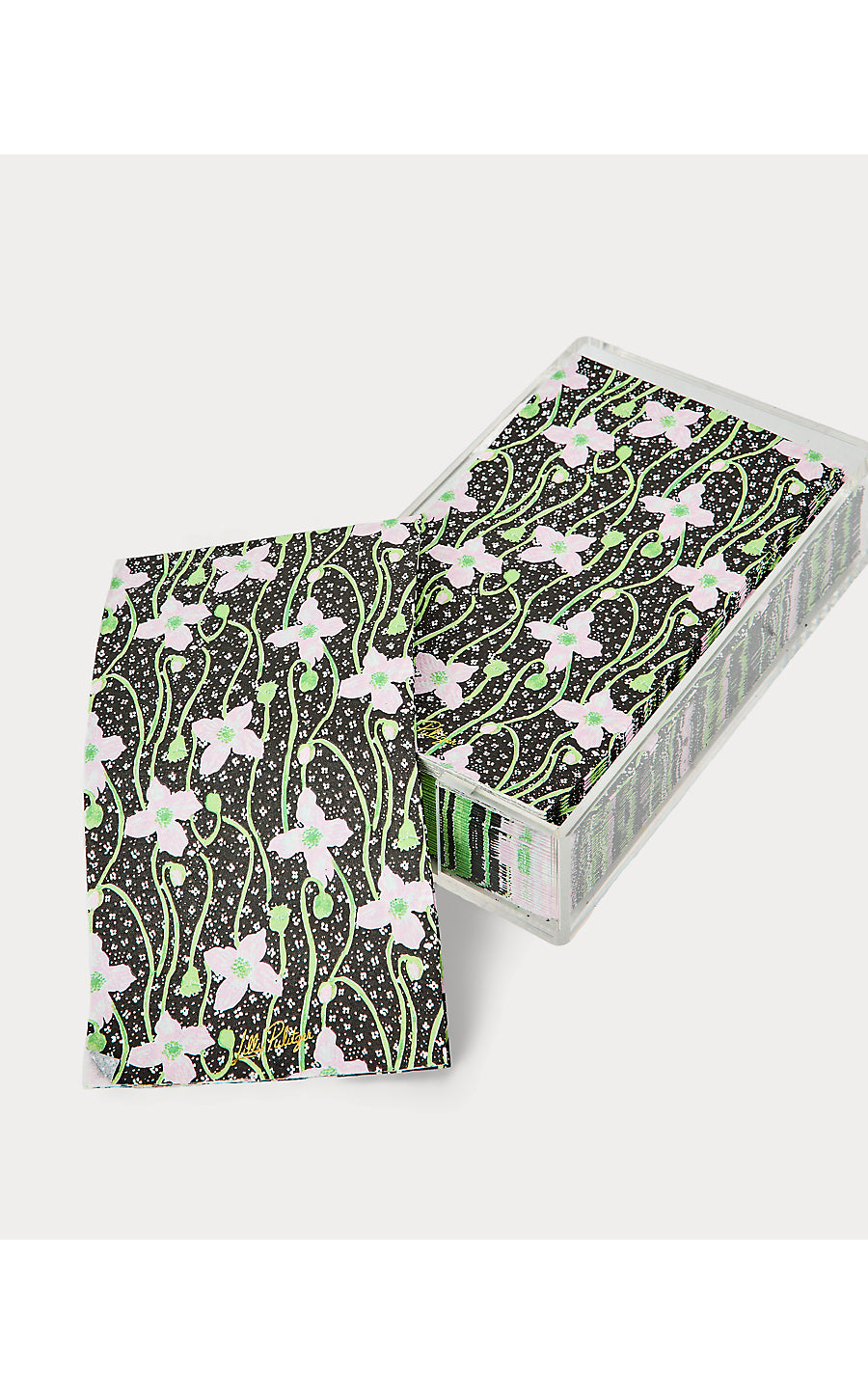 Dinner Napkins with Holder, Blushing Blooms