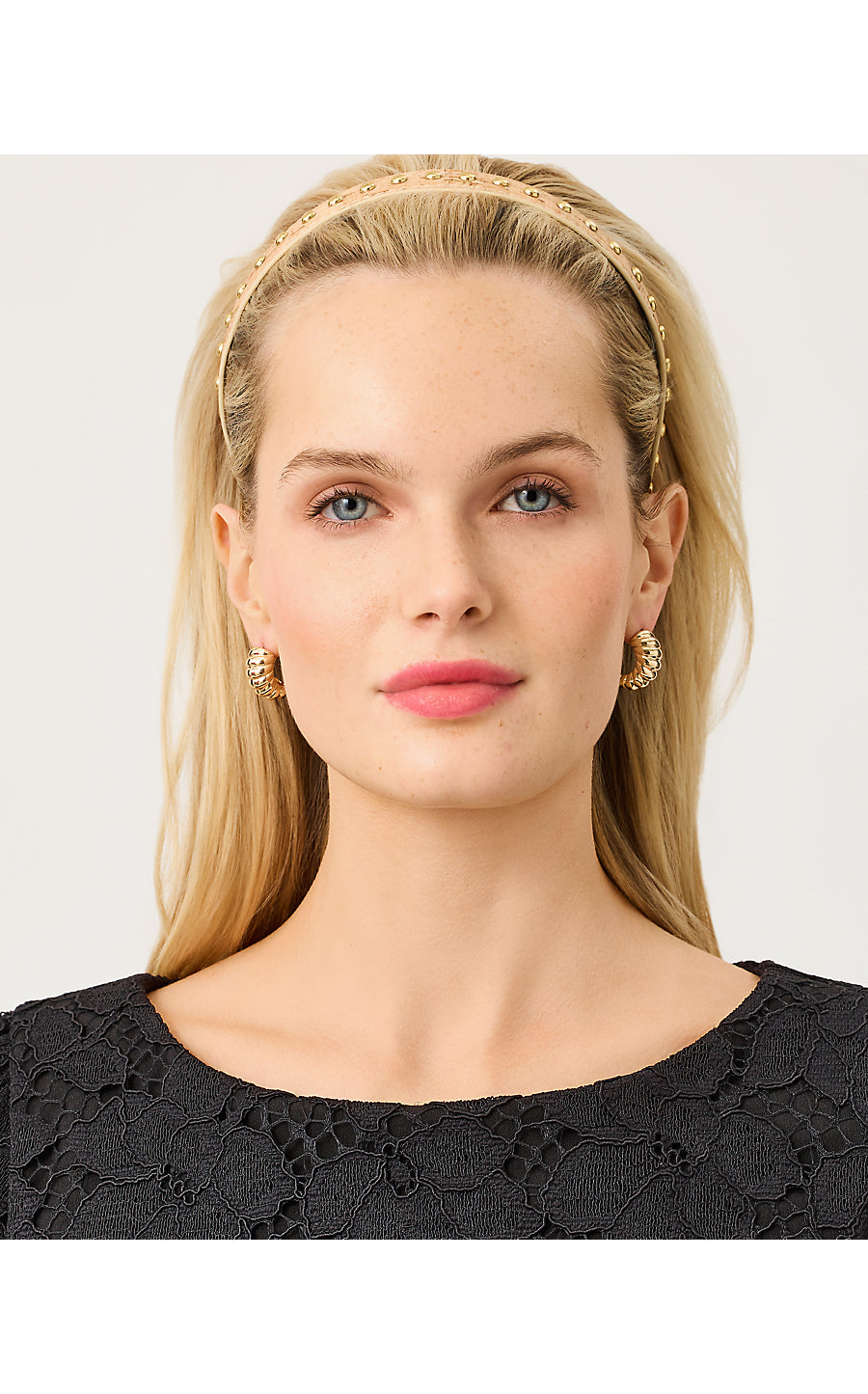 Stud Embellished Headband, Sparkle Cork
