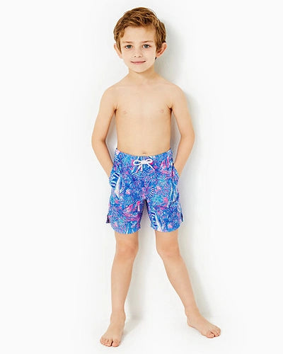 BOYS JUNIOR CAPRI TRUNK, BOCA BLUE ITS A SAILABRATION