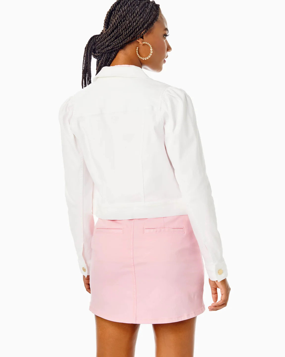 LAYLANI DENIM JACKET, RESORT WHITE