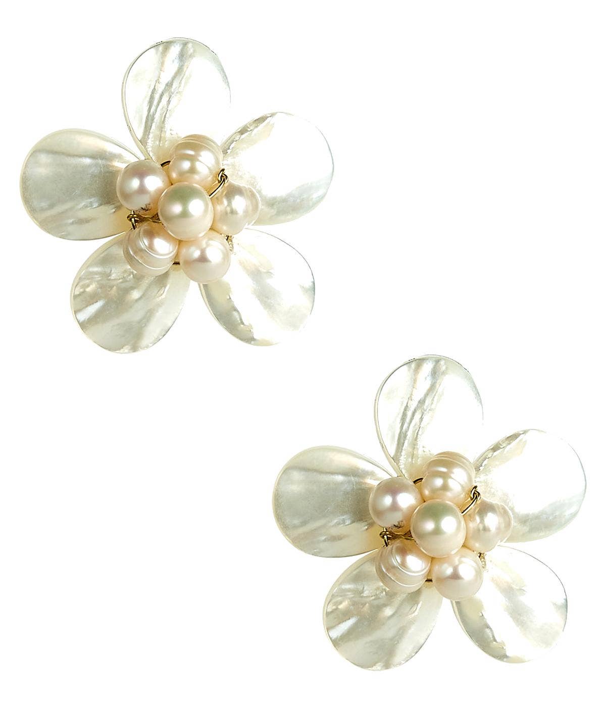 Libby Earrings - WS: Post / Mother of Pearl