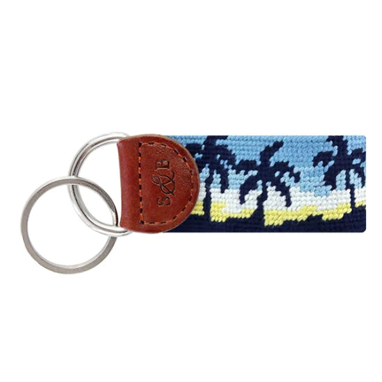 NEEDLEPOINT KEY FOB, OASIS