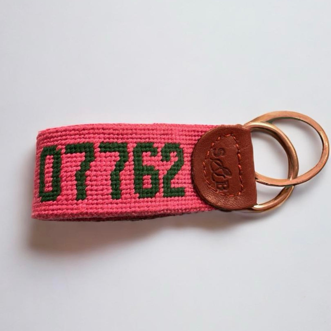 NEEDLEPOINT KEY FOB, 07762-SPRING LAKE