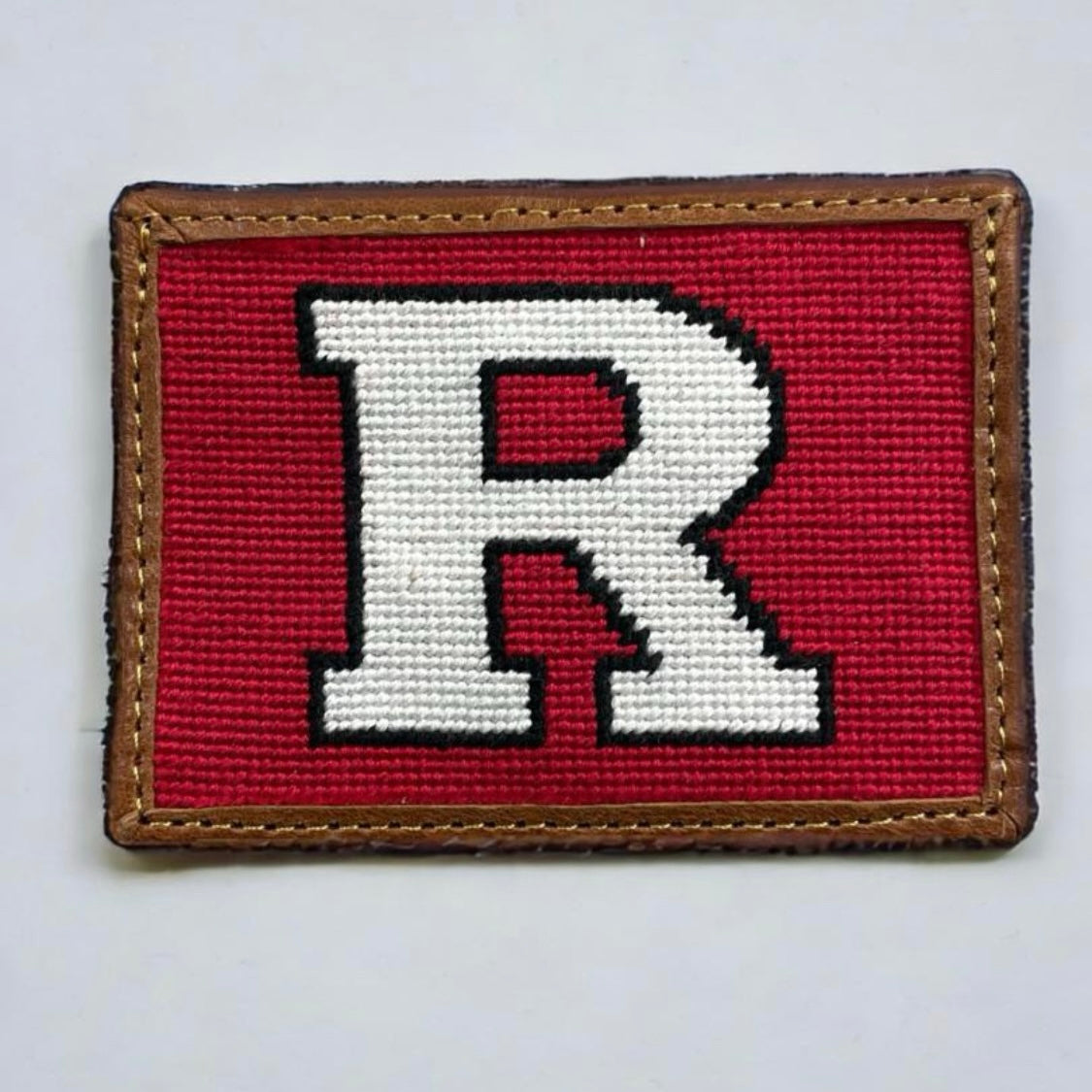 NEEDLEPOINT CARD WALLET, RUTGERS