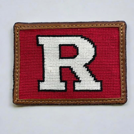 NEEDLEPOINT CARD WALLET, RUTGERS