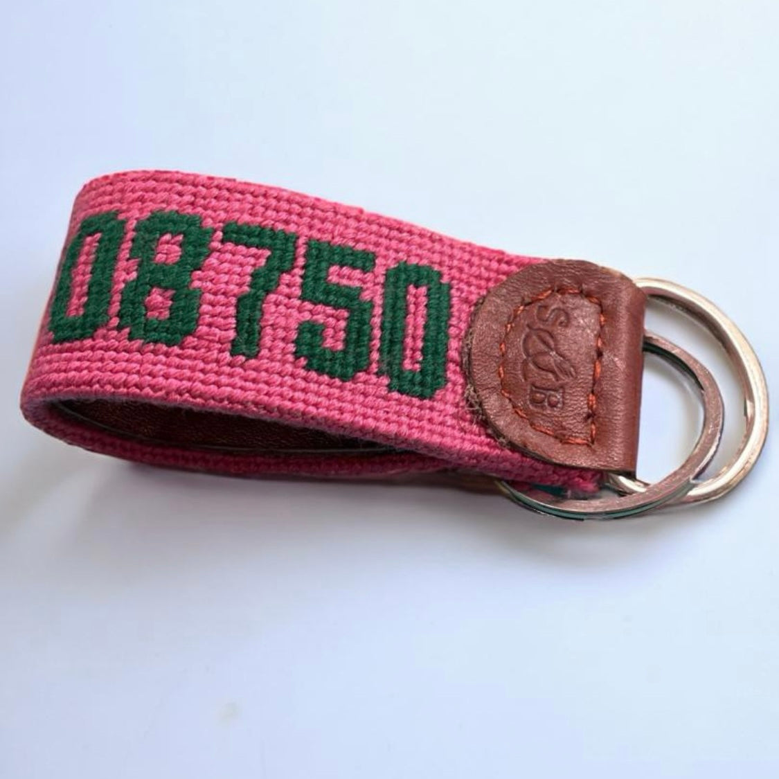 NEEDLEPOINT KEY FOB, 08750-SEA GIRT