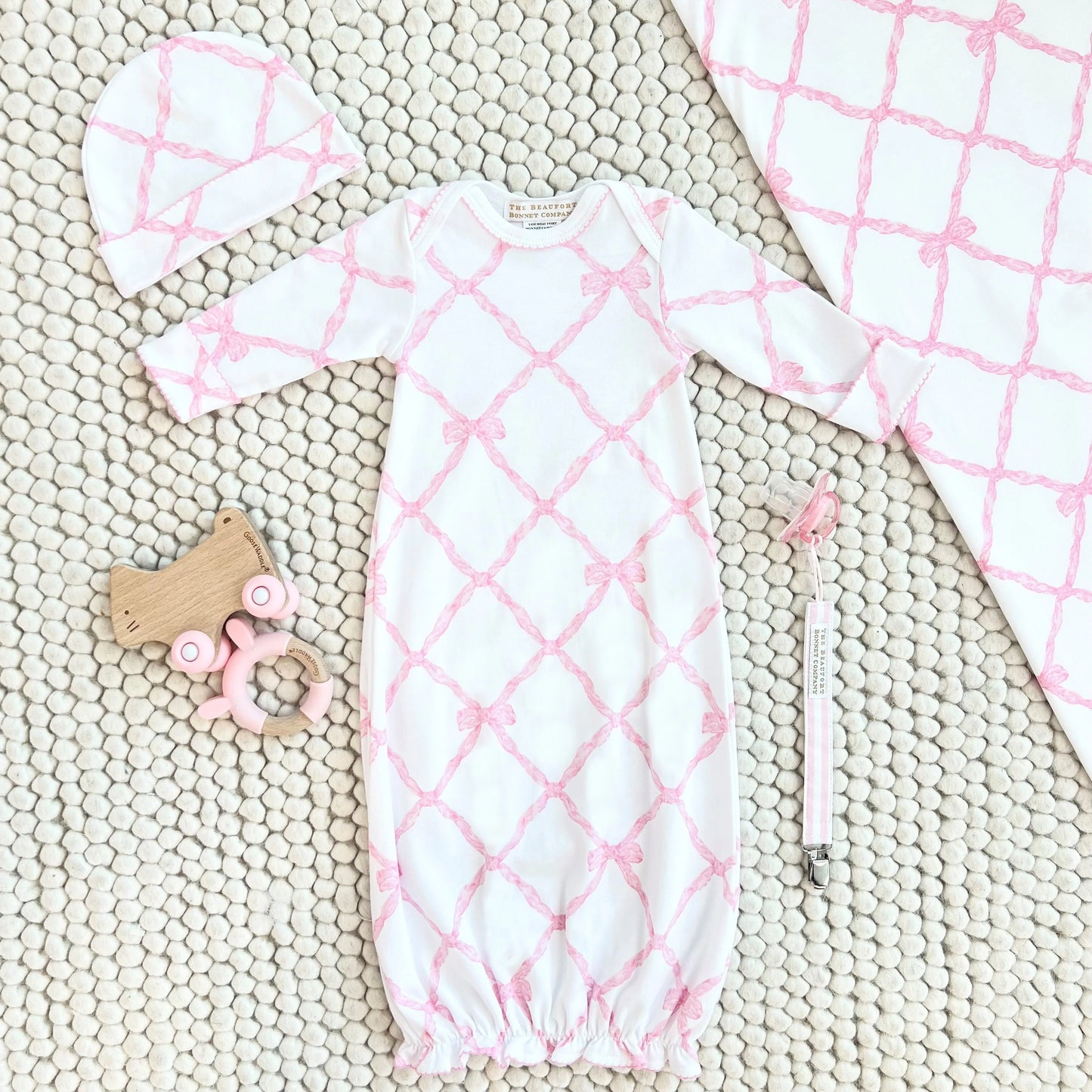 Baby Buggy Blanket,
Belle Meade Bow/Pier Party Pink