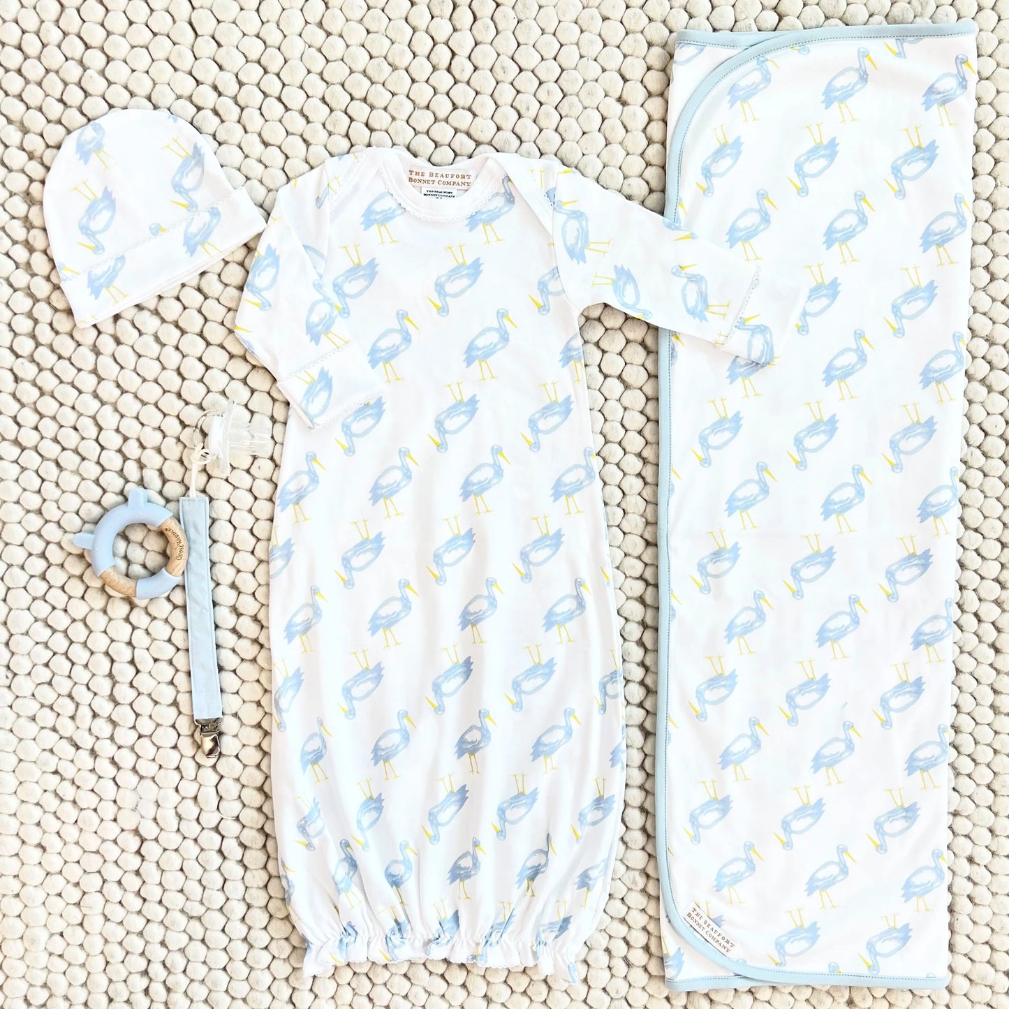 Baby Buggy Blanket,
Sir Proper Stork/Buckhead Blue