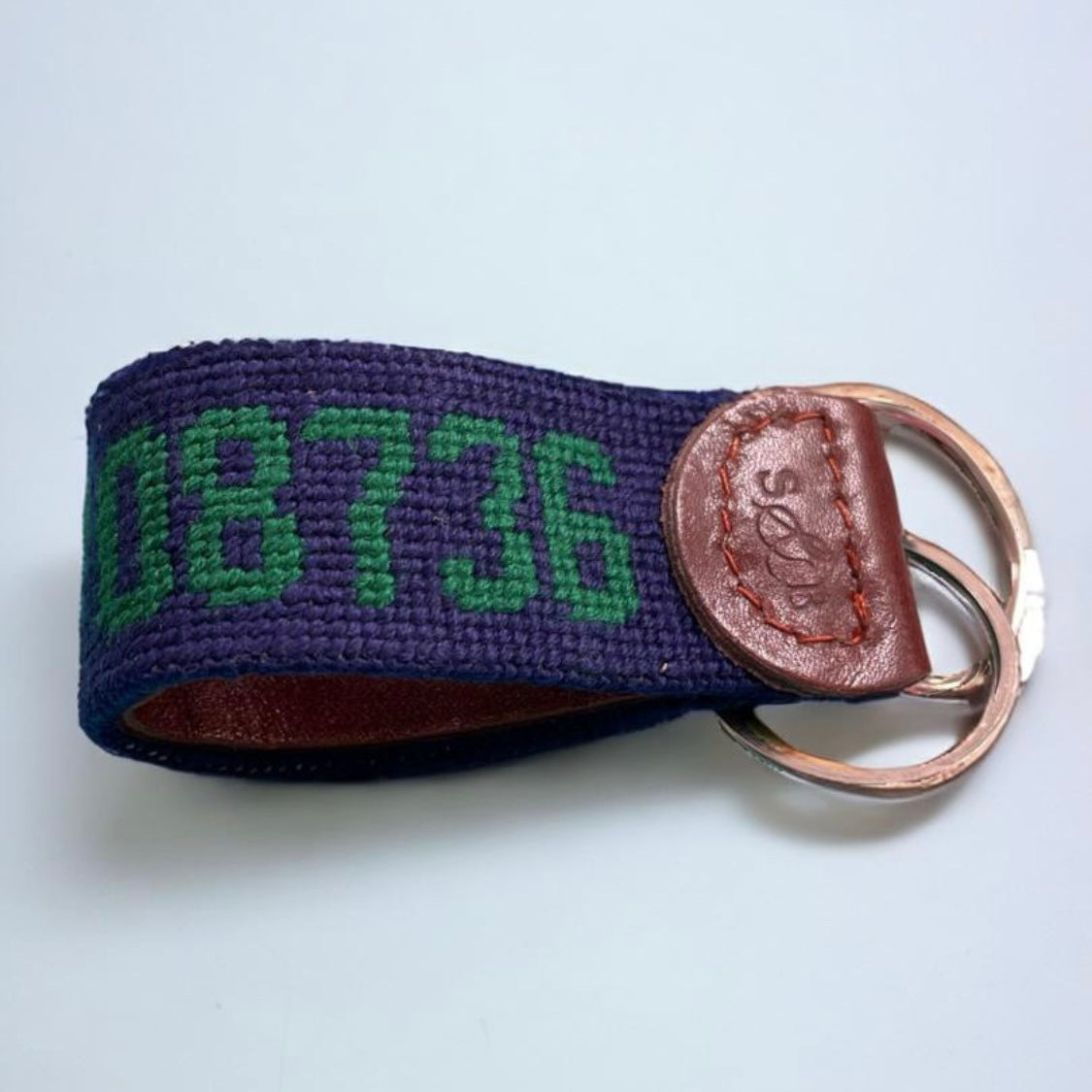 NEEDLEPOINT KEY FOB, 08736-MANASQUAN