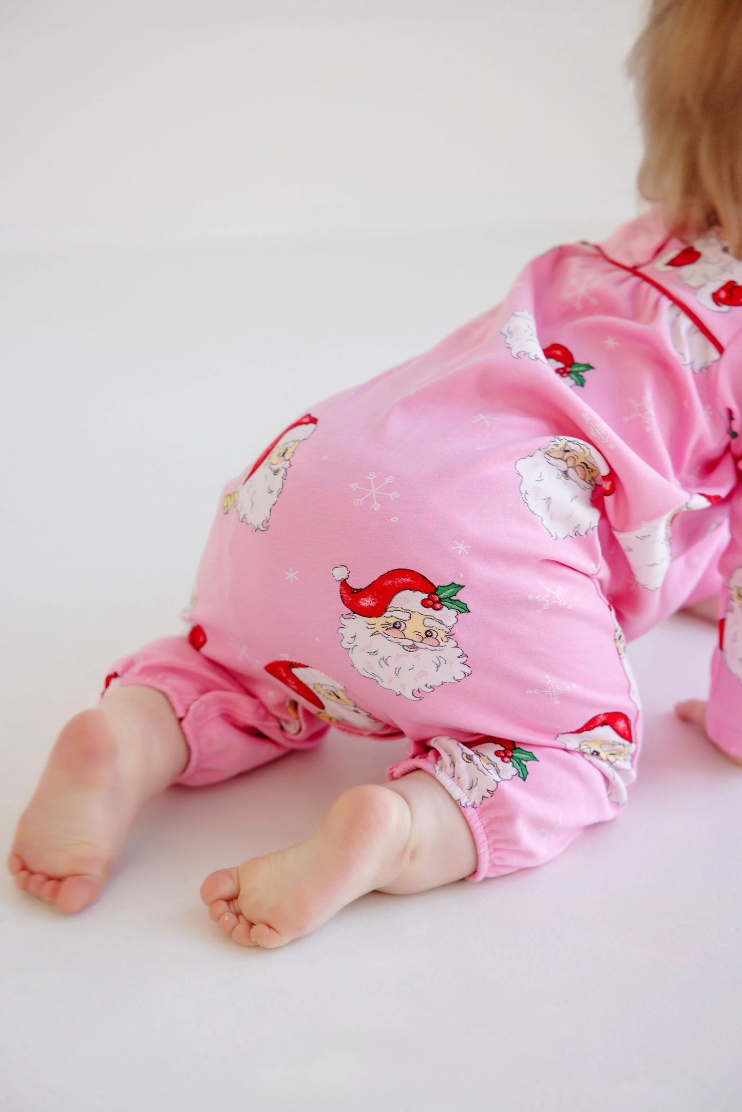 Long Sleeve Penny's Playsuit,
Dear Santa(Hamptons Hot Pink)/Richmond Red