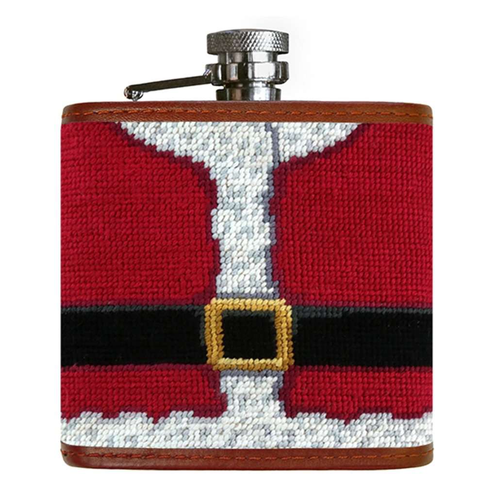 NEEDLEPOINT FLASK, SANTA