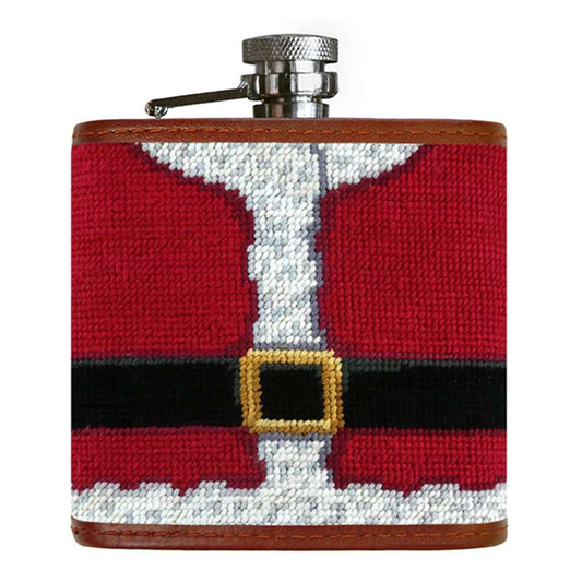 NEEDLEPOINT FLASK, SANTA