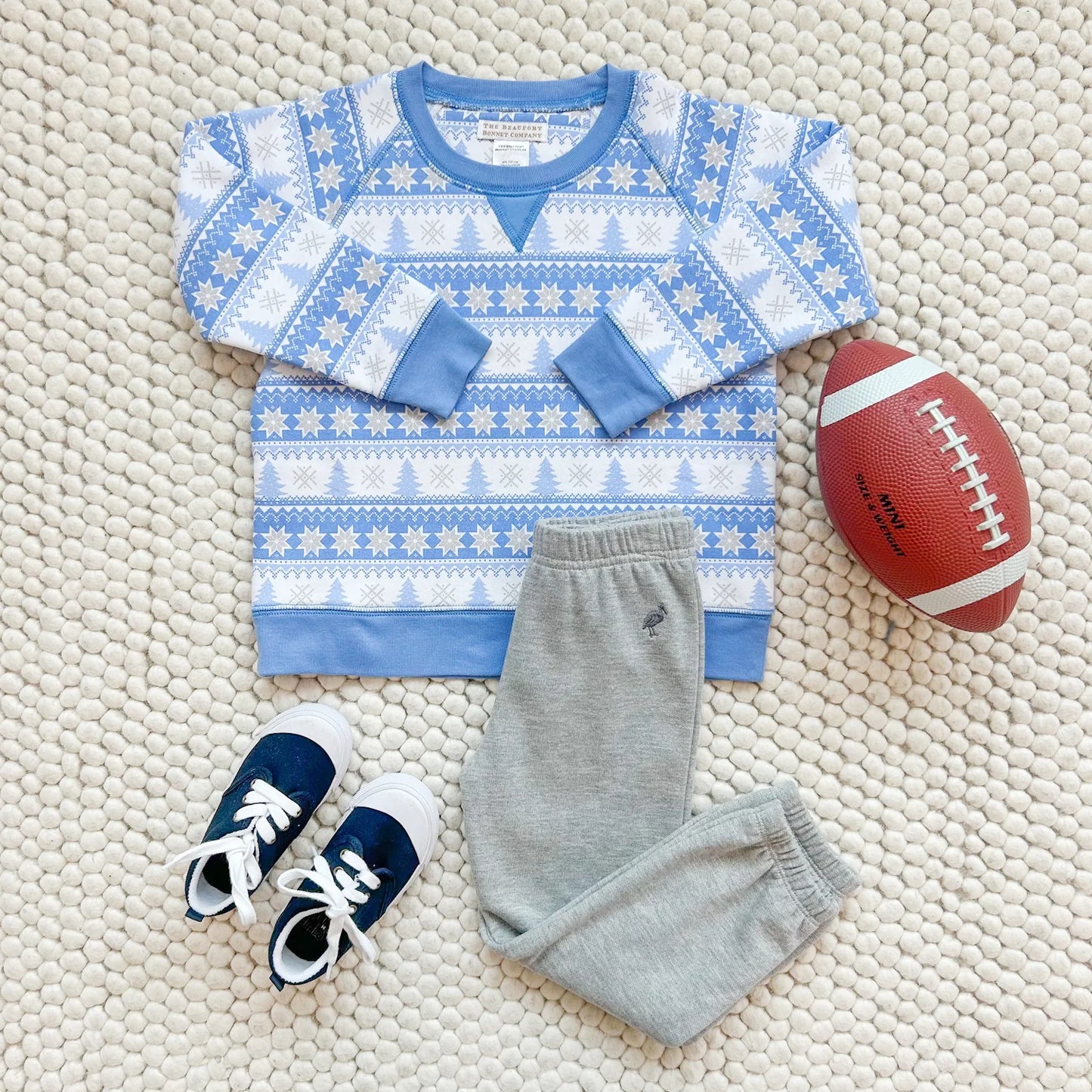 Smitty Sweatshirt,
Fairisle Flurries (Blue)/Barbados Blue