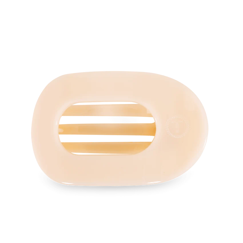 Teleties Flat Round Hair Clip - Almond Beige