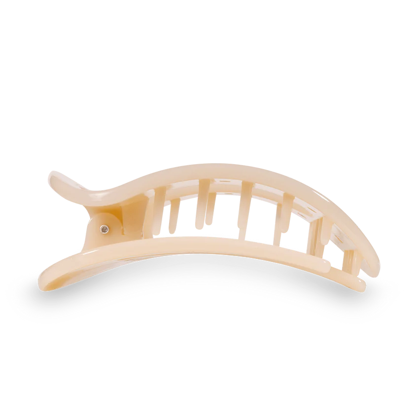 Teleties Flat Round Hair Clip - Almond Beige