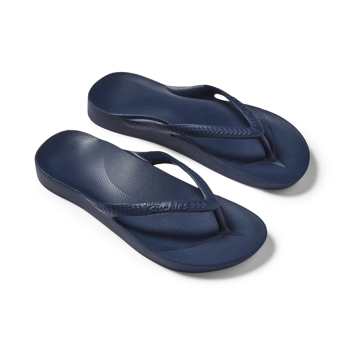 Archies Arch Support Flip Flops, Navy