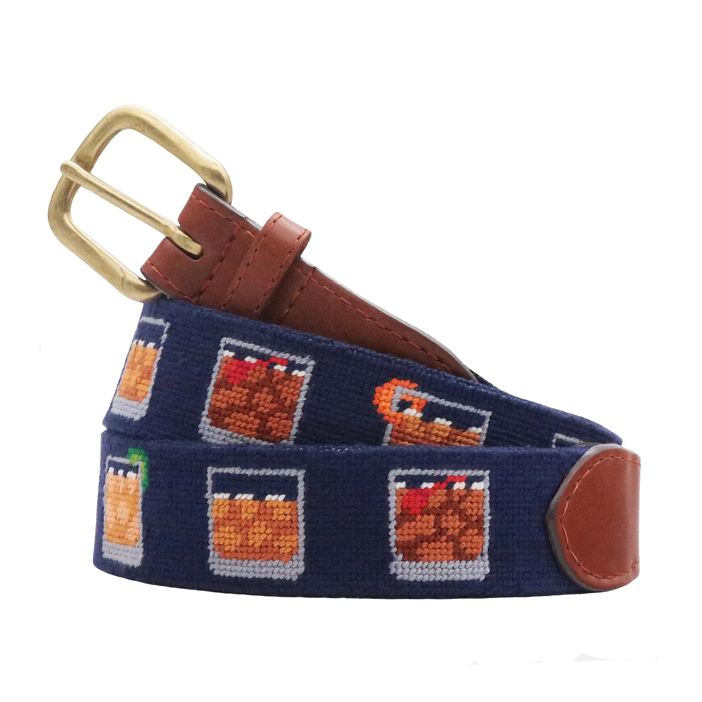 NEEDLEPOINT BELT, BOURBON 5 WAYS