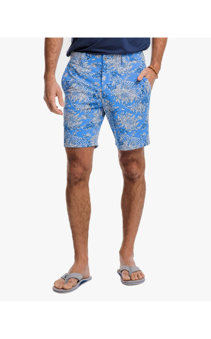 Lilly Pulitzer x Southern Tide Brrrdie Gulf Shorts, Boca Blue Croc N' Lock It
