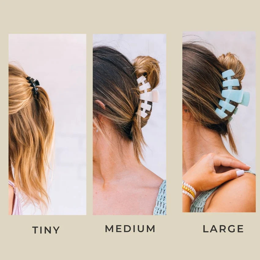 Teleties Classic Hair Clip - Gold Glitter