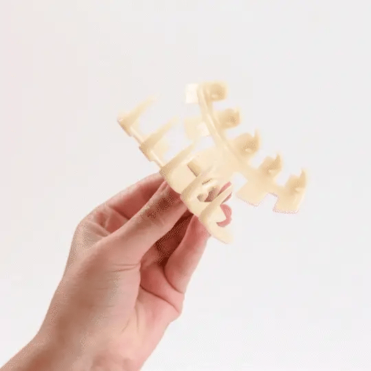 Teleties Classic Hair Clip - Gold Glitter