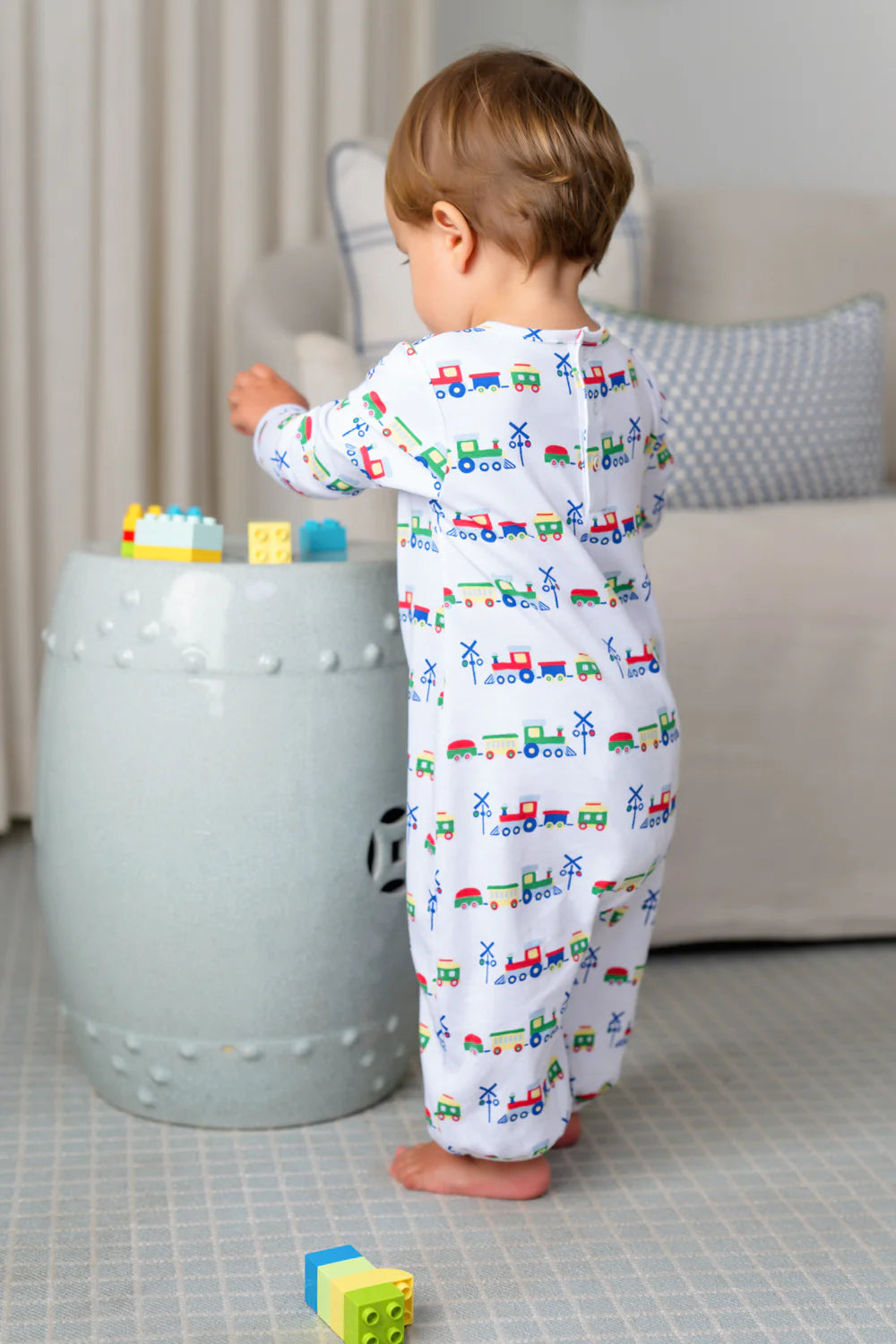 Long Sleeve Patton Play Romper,
Chatham Choo Choo