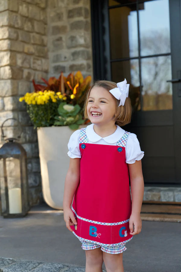 Jillian Jumper Set - Broadcloth,
Richmond Red/Kindness Wins Windowpane/ABC