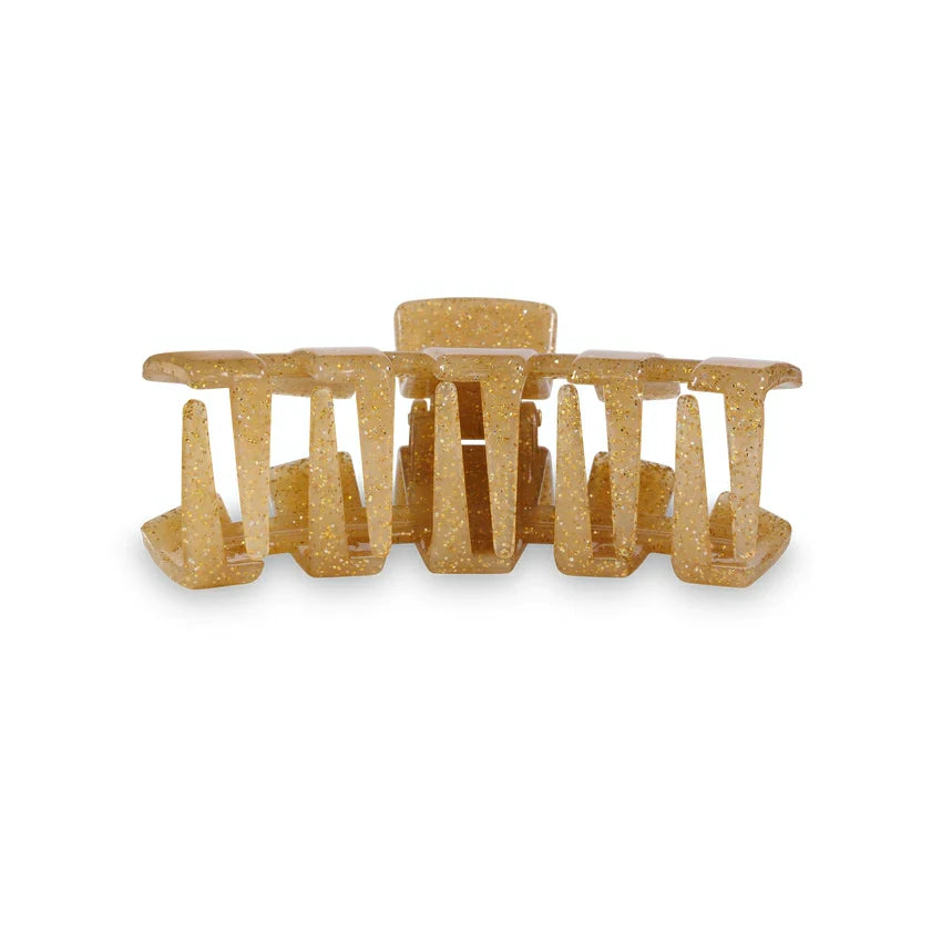 Teleties Classic Hair Clip - Gold Glitter