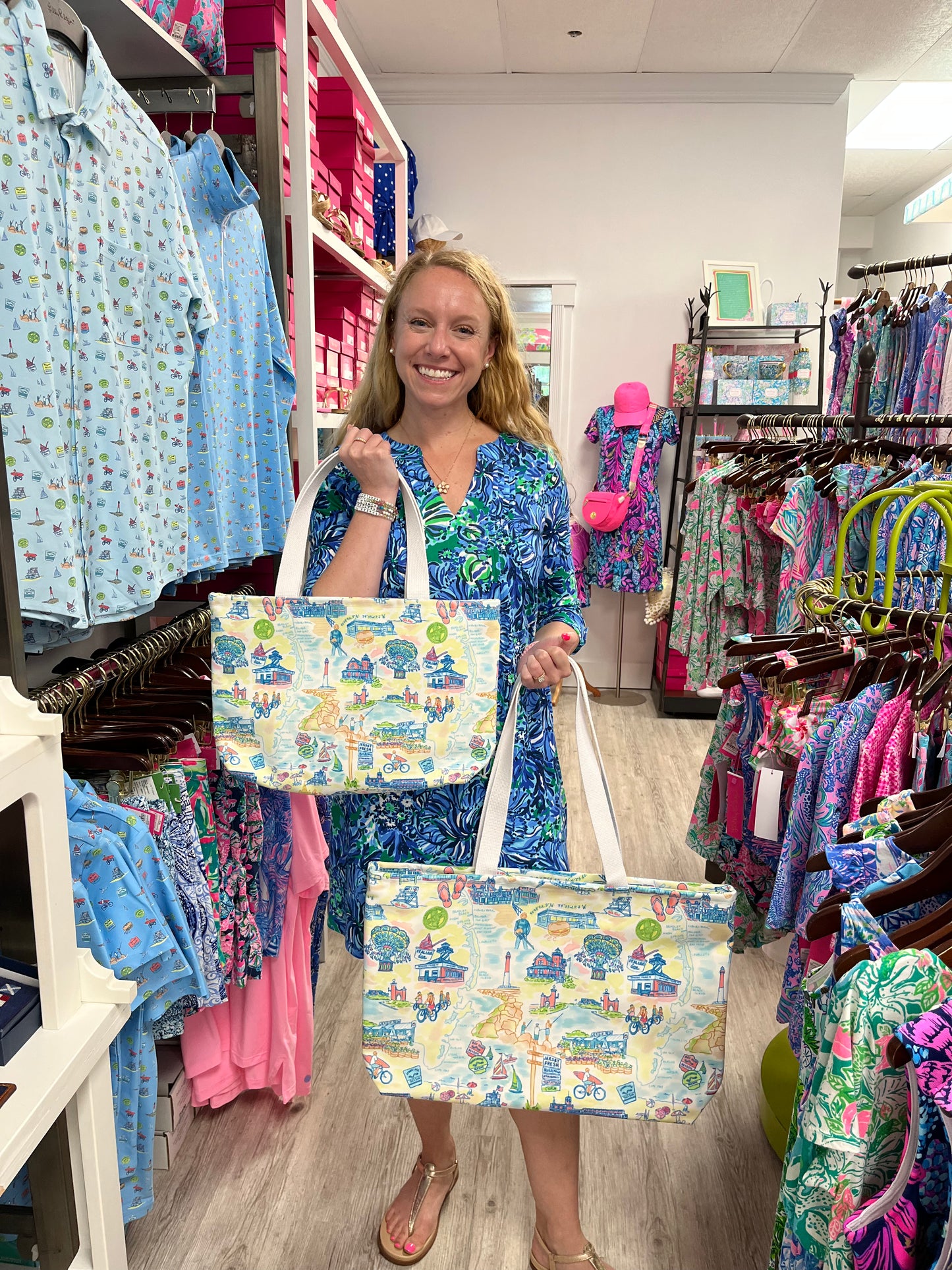 MARKET TOTE, PALM PLACE CUSTOM, CLASSIC