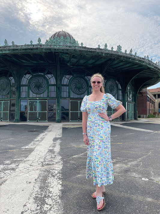 LUCY MIDI DRESS, PALM PLACE CUSTOM, CLASSIC