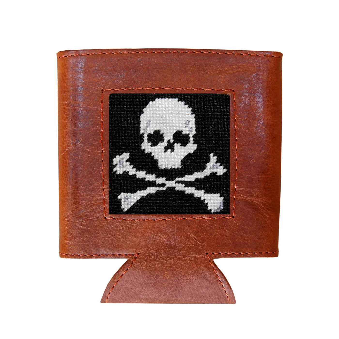 NEEDLEPOINT CAN COOLER, JOLLY ROGER